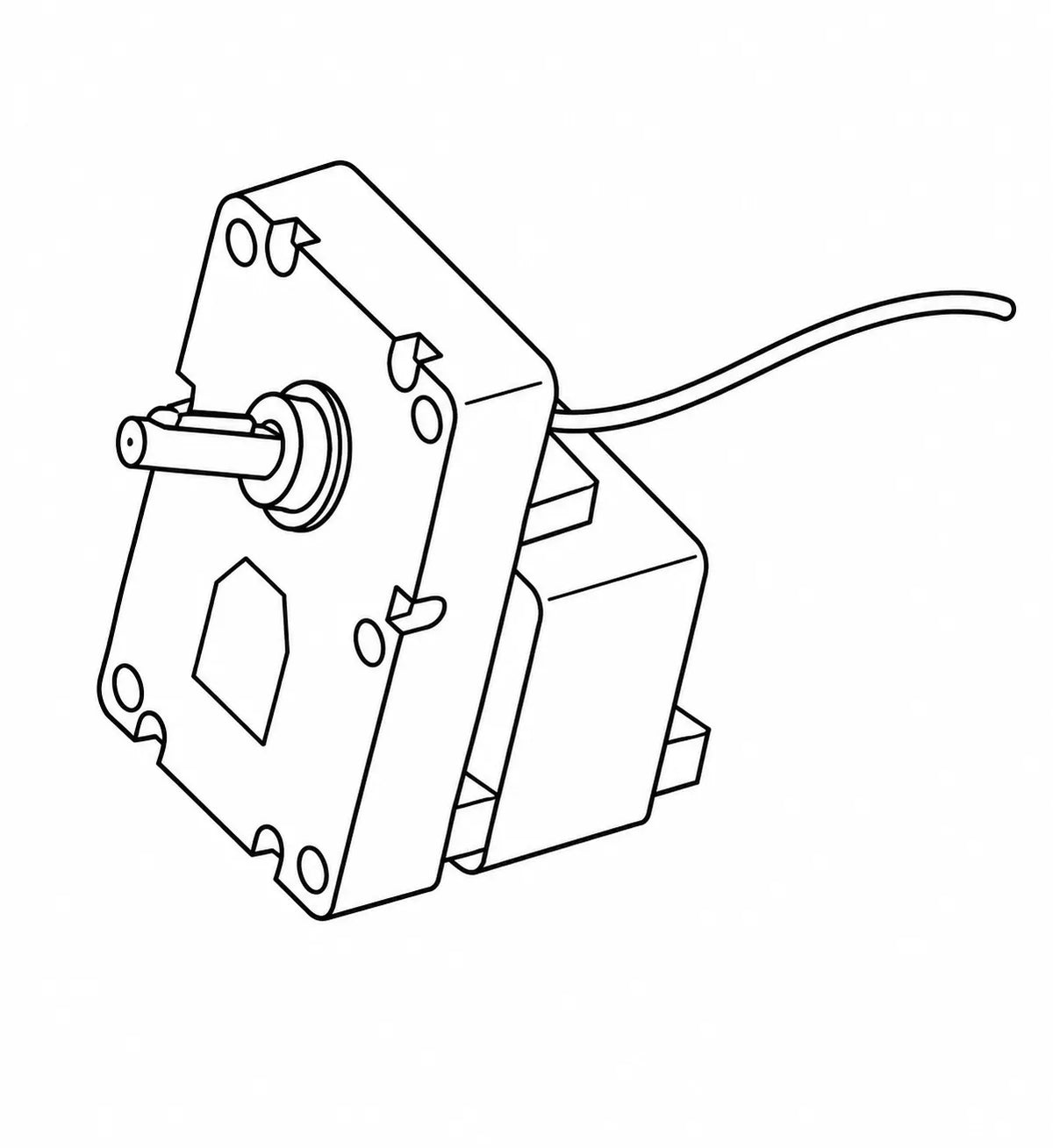 Original motor til snegl 5,6 rpm til Biotech pillefyr - bio087
