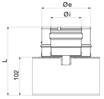 teknisk tegning Ø80/130 mm gulvbæring 