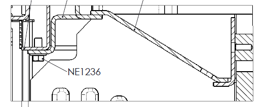 tegning af placering af holder FOR til røgvender